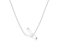 Letter V Silver Necklace SPE-5536